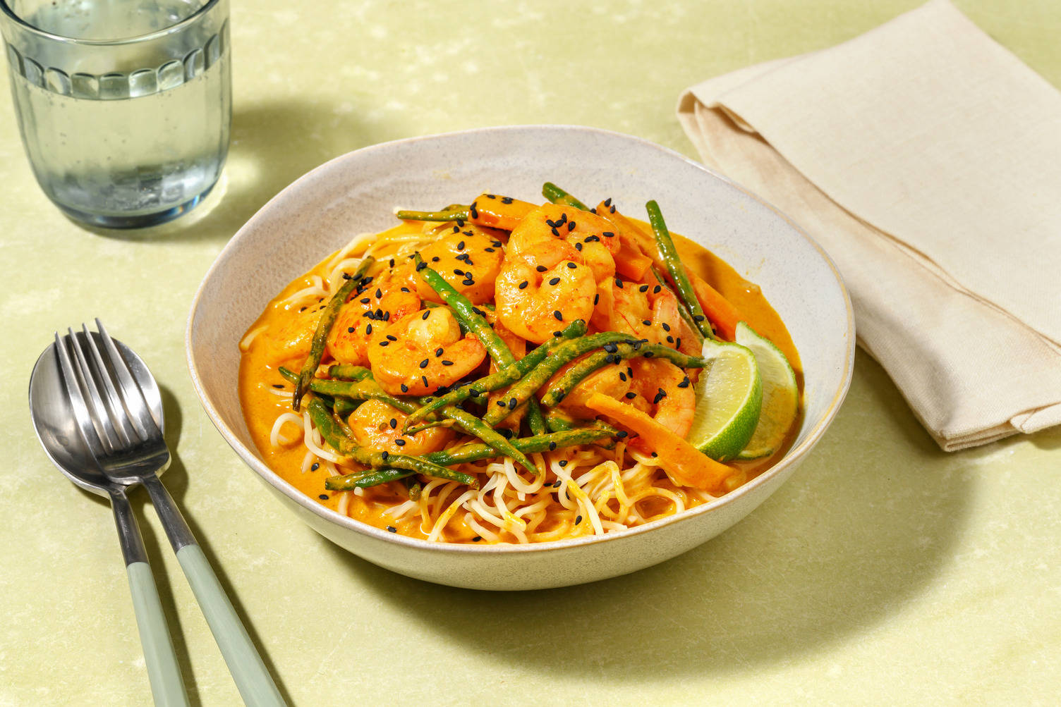 Thai Style Coconut Prawn Noodle Soup