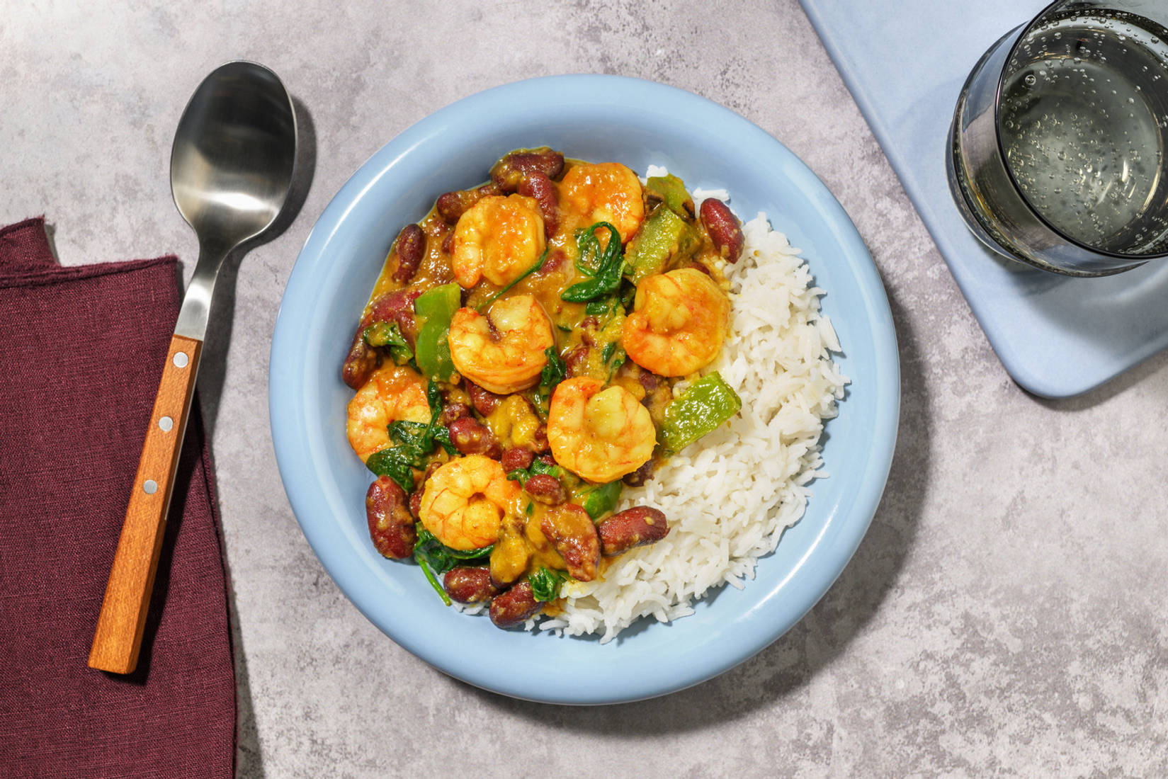 Goan Tonak Inspired Prawn and Bean Curry