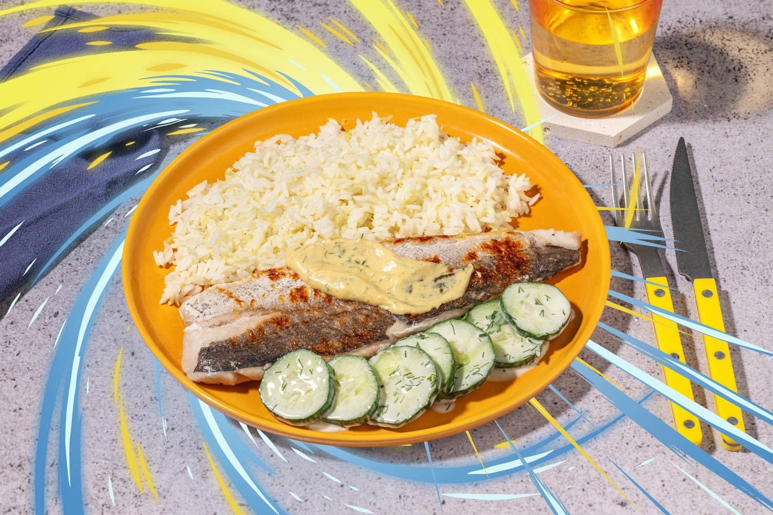 Fischfilet mit cremiger Lawinen-Soße inspiriert von Shnebedeck