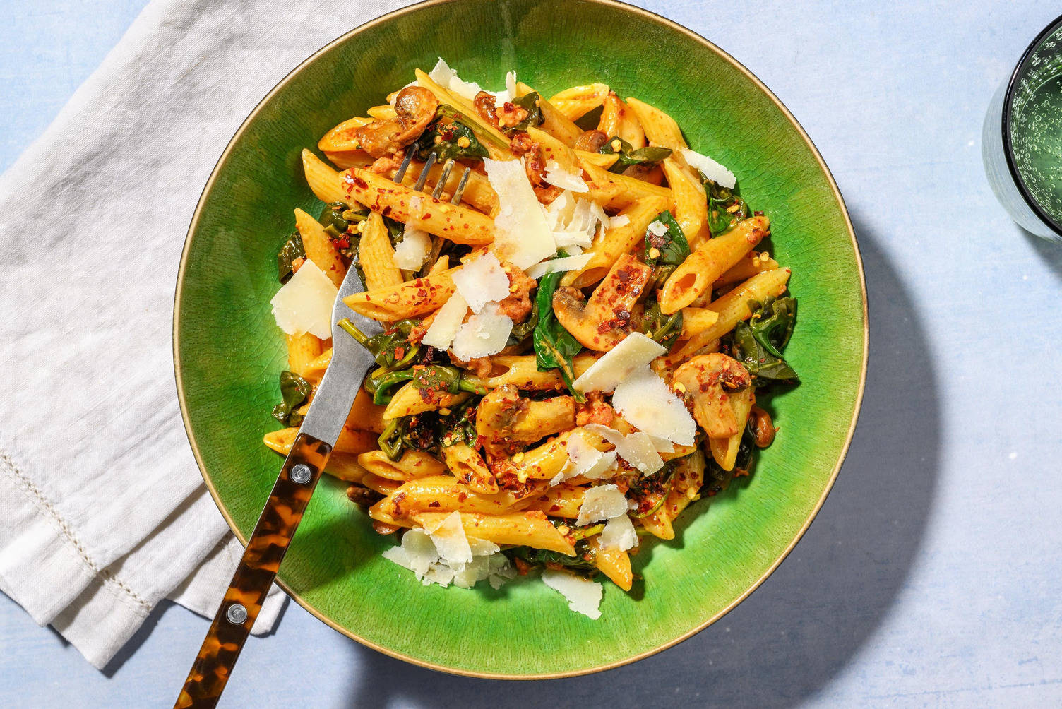 Penne met misochampignons