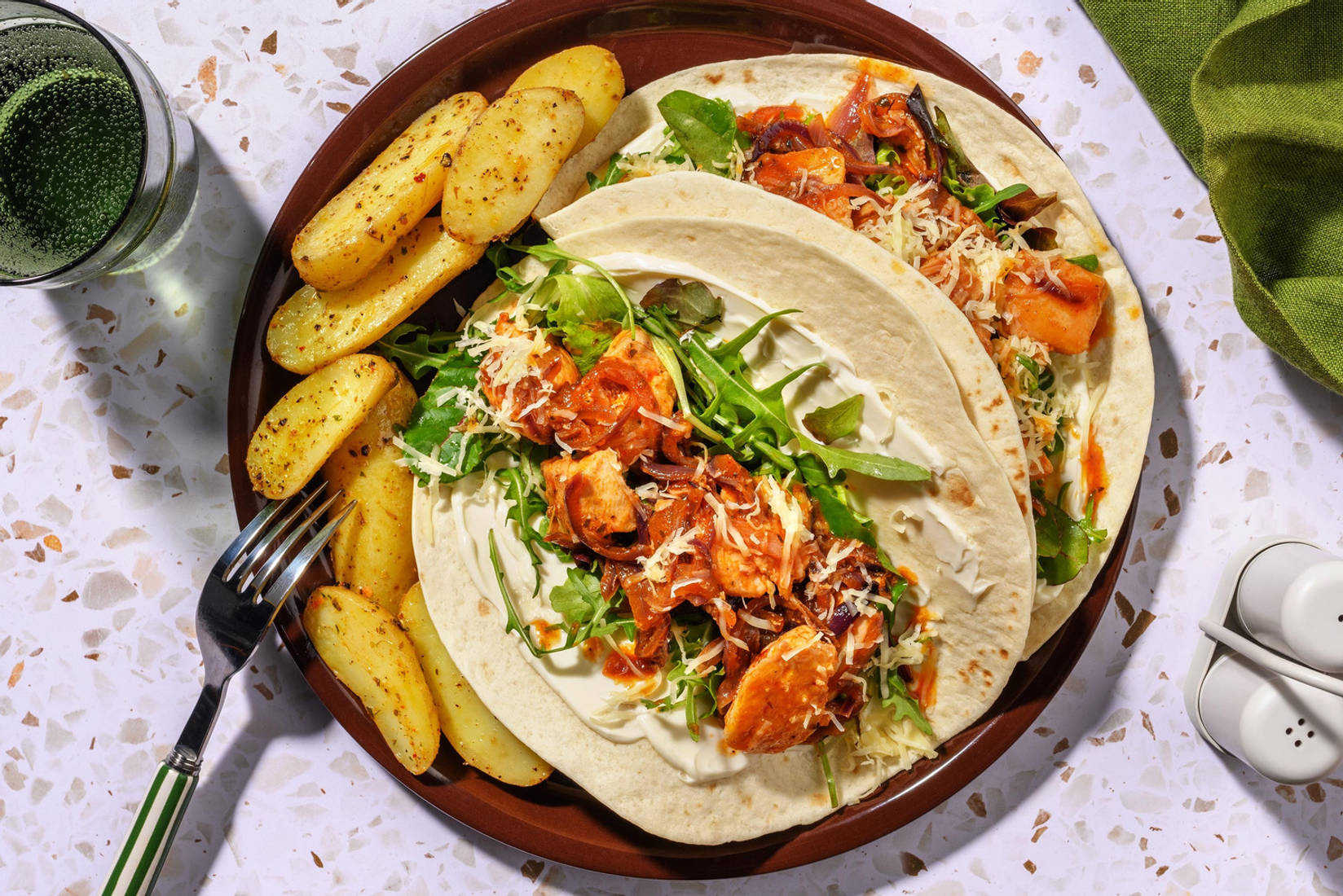 Quick Hot Honey Chicken Tacos