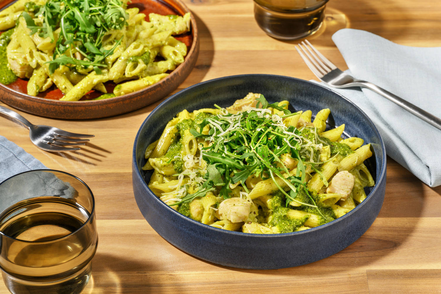 Presto Pesto Chicken and Leek Penne