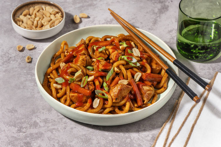 Sesame Prawn and Udon Noodles