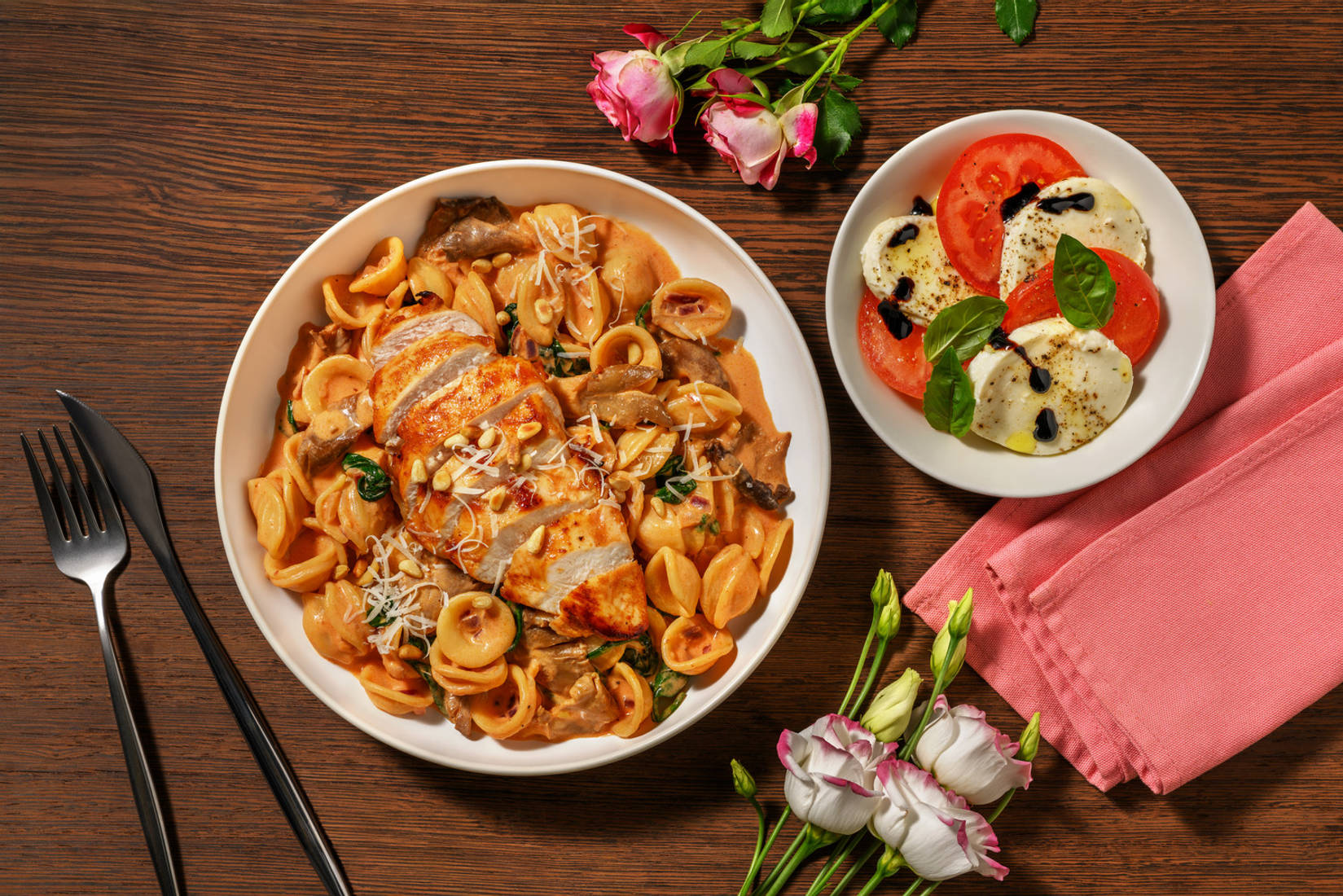 Marry me chicken pasta and creamy oyster mushroom sauce