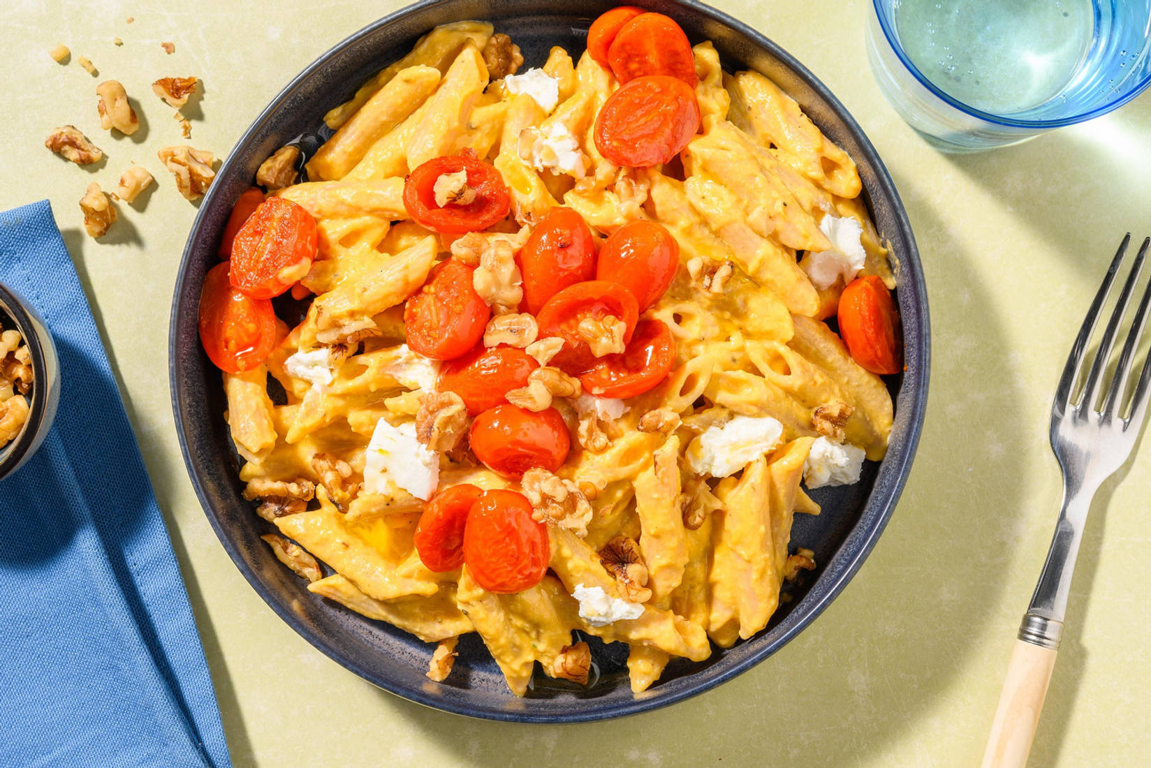 Penne integrali alla zucca e stracchino