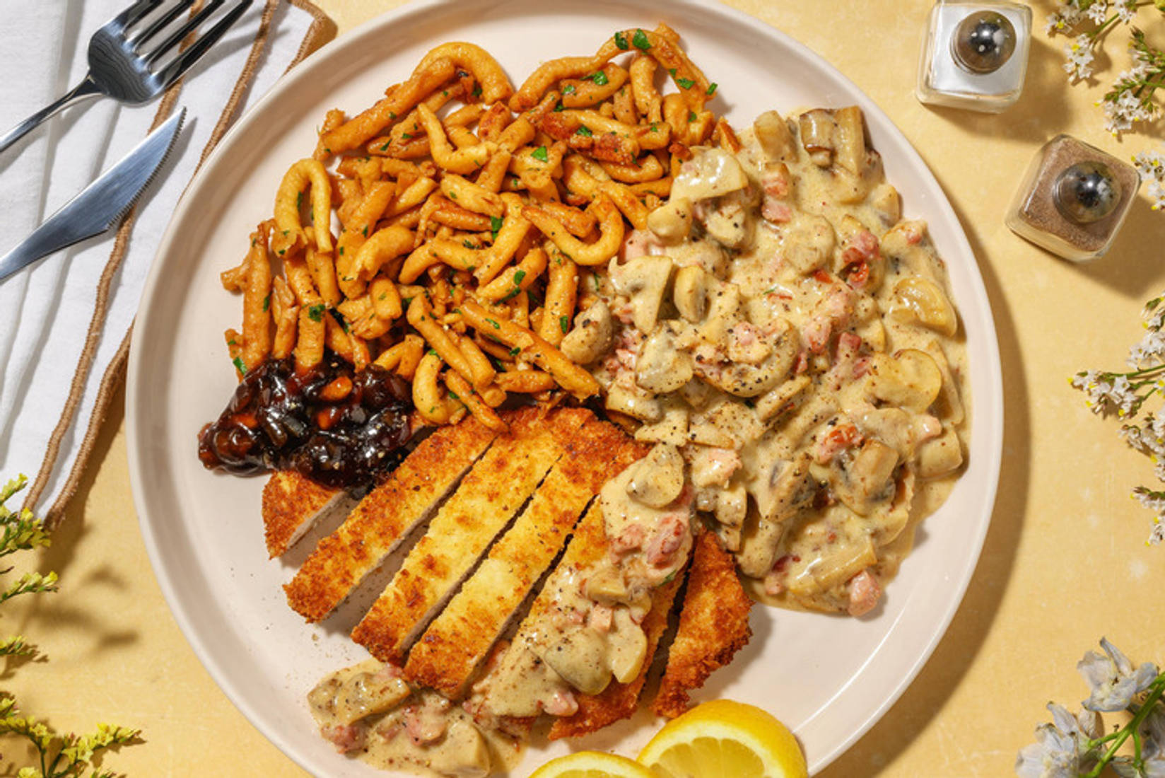 Knuspriges Schnitzel mit Panko-Käse-Kruste