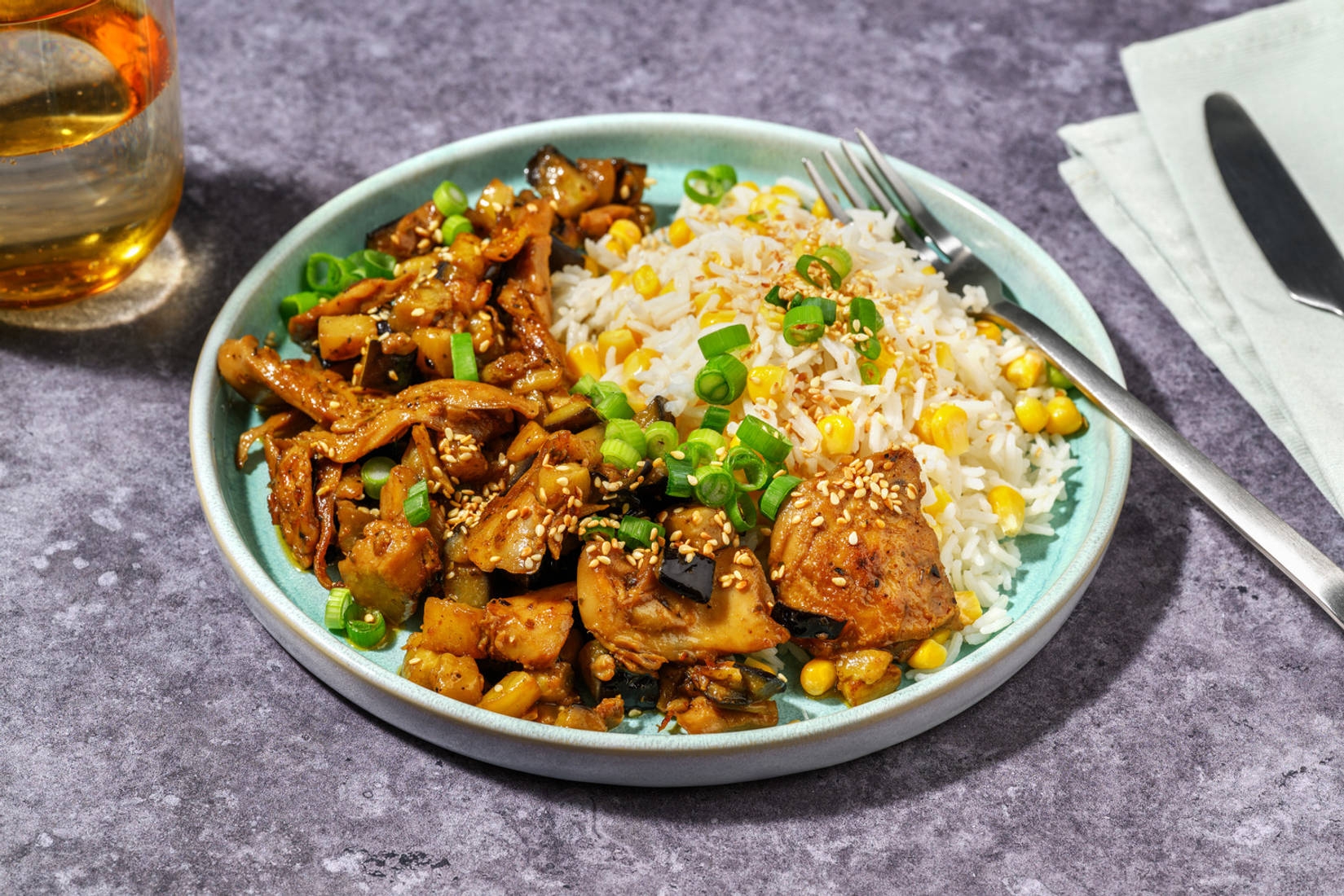 Bocconcini vegetali e melanzane gaji namul