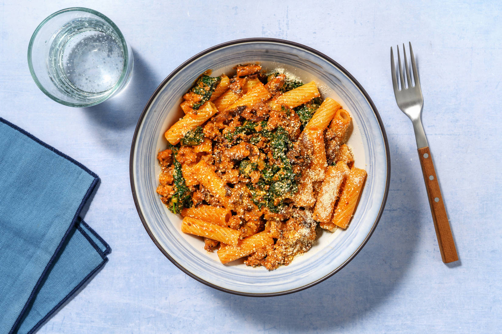 Quick Korean Inspired Beef Rigatoni