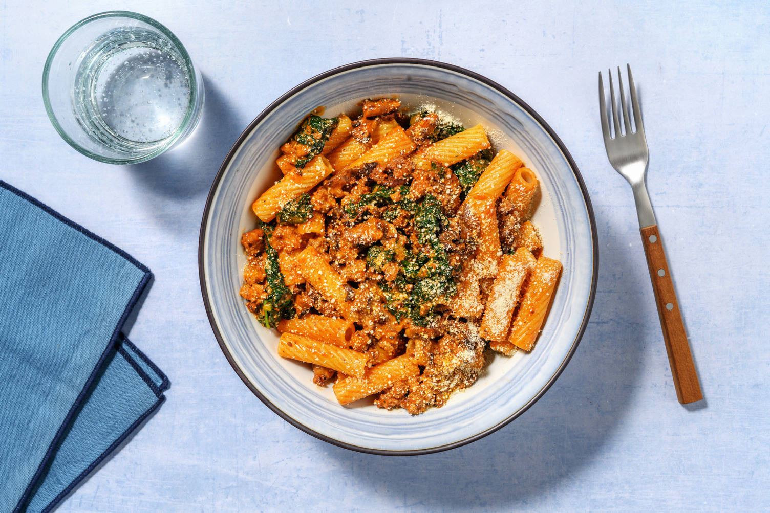 Quick Korean Inspired Lamb Rigatoni