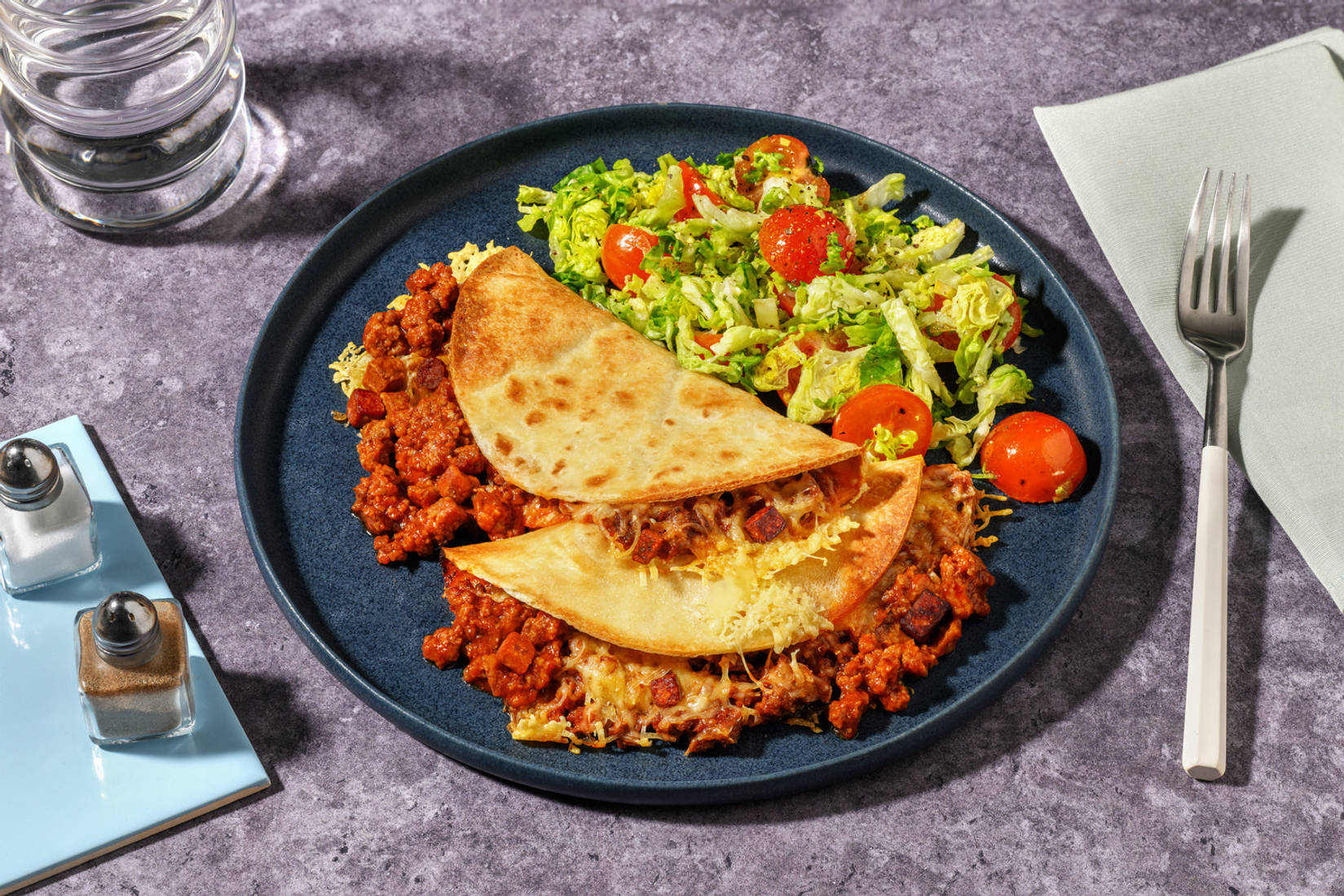 BBQ Beef and Chorizo Quesadillas Rapidas