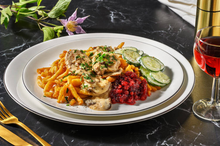 Hähnchenbrust mit Haselnussspätzle