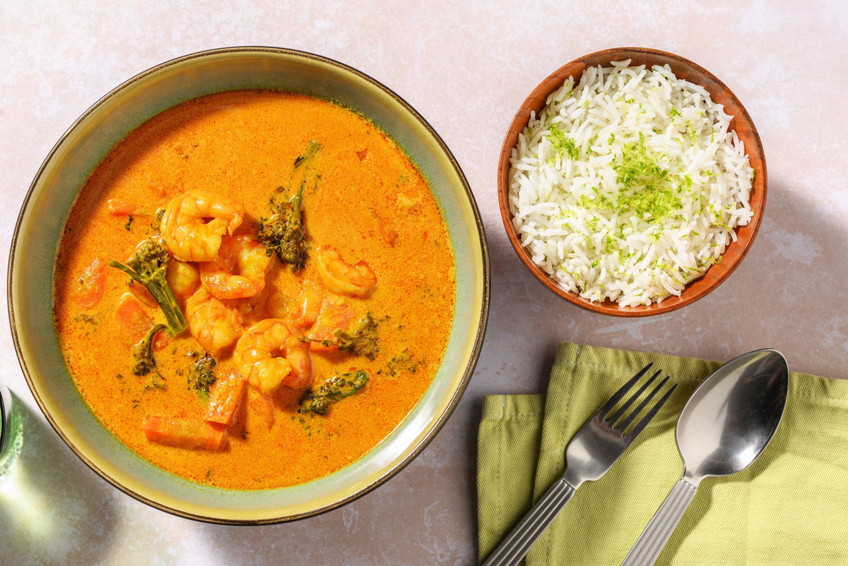 Yellow Thai Style King Prawn Curry