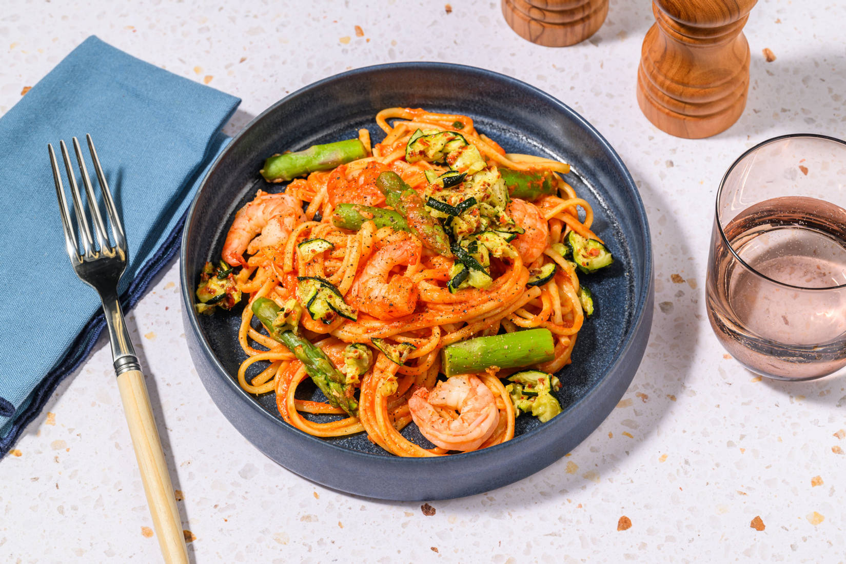 Double Prawn and Tomato Linguine