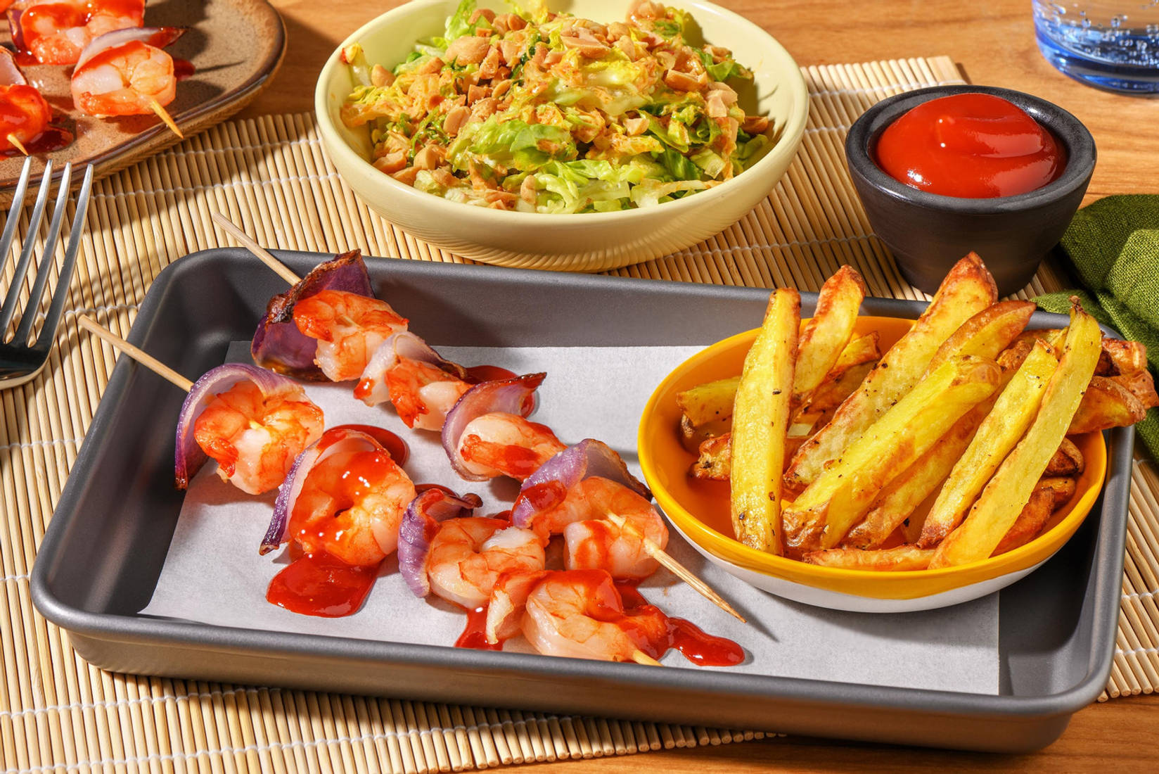 Honey-Gochujang Prawn Skewers