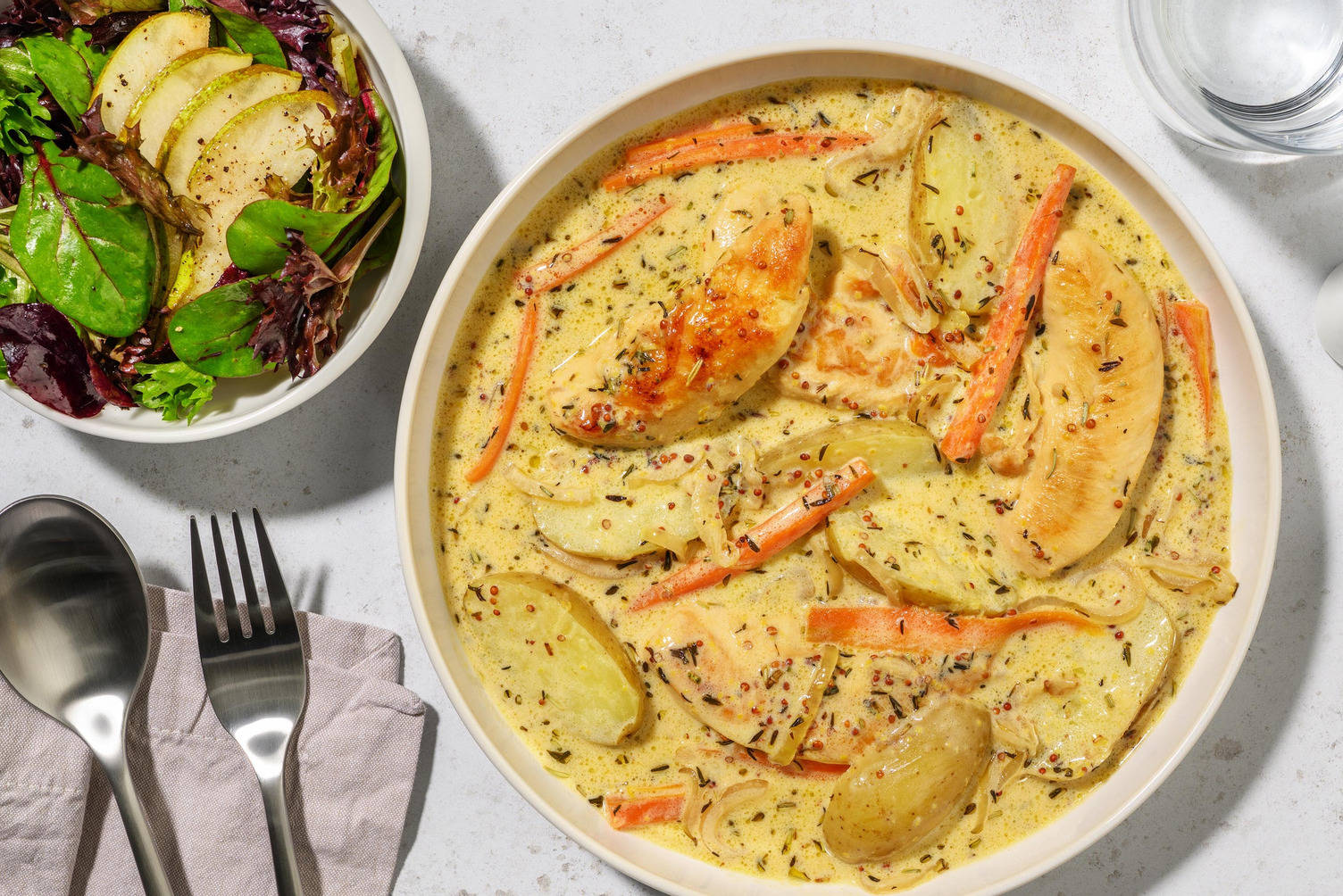 Franskinspirerad one-pot på kyckling