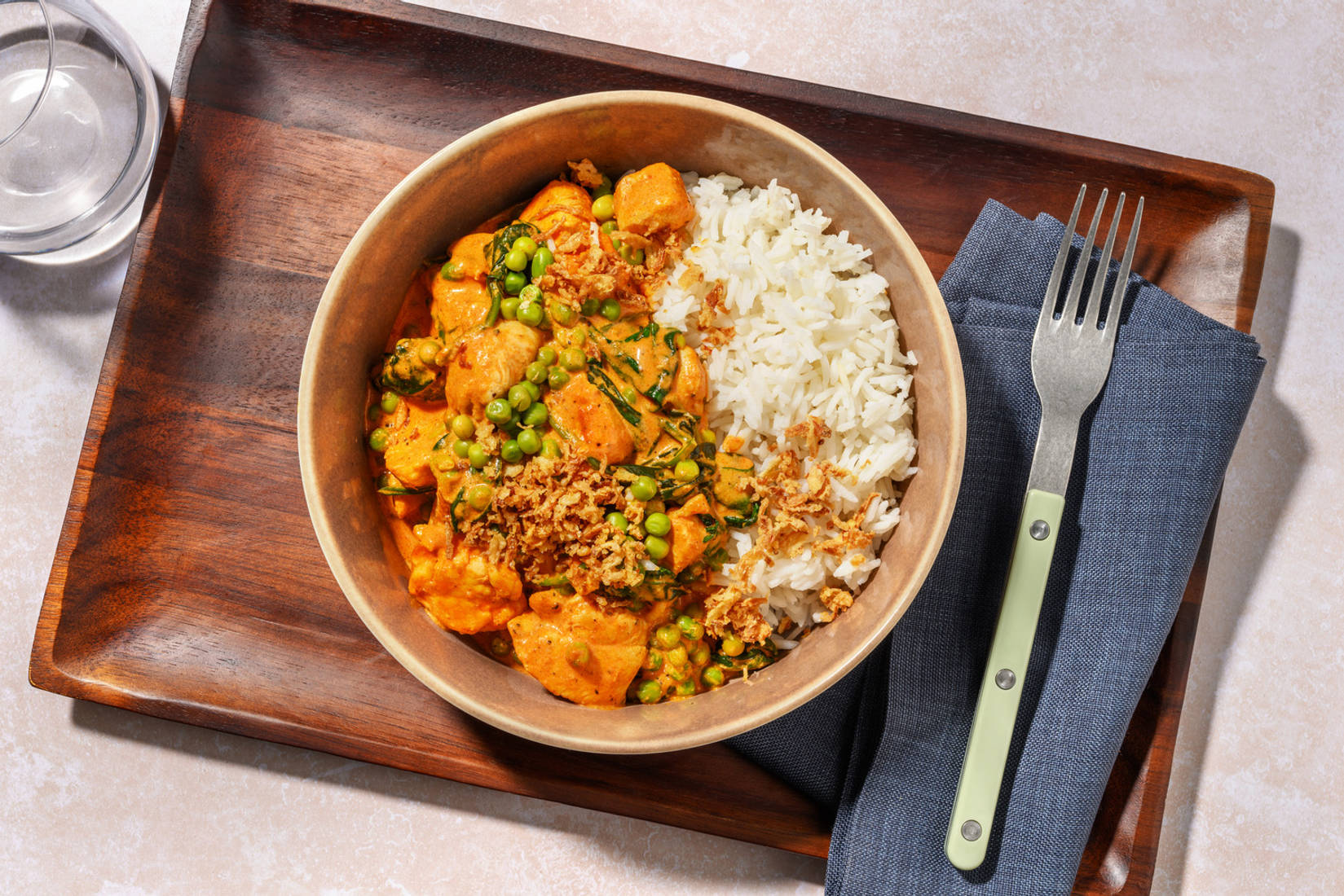 Easy Chicken Matar Saag Curry