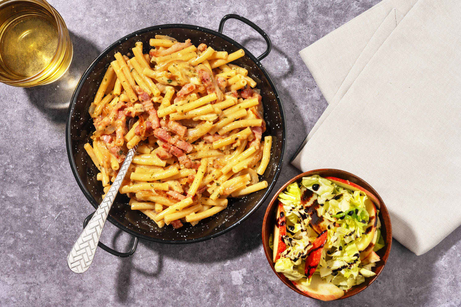 Bacon and Caramelised Onion Croziflette Style Pasta