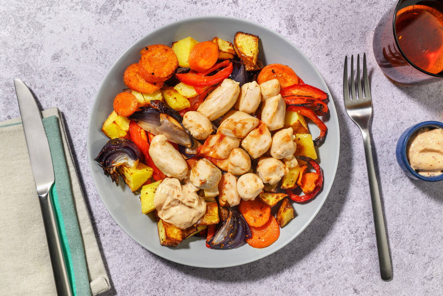 Harissa Chicken Breast and Cumin Roast Veg