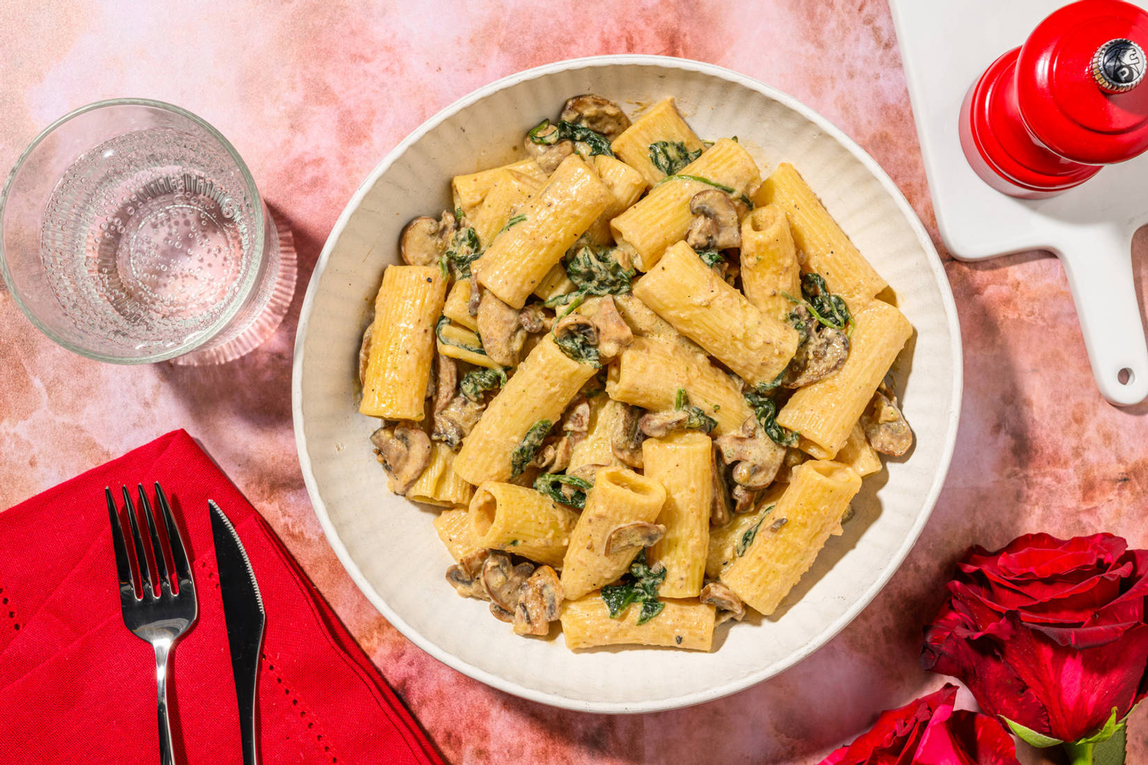 Umami Miso Bacon and Mushroom Rigatoni