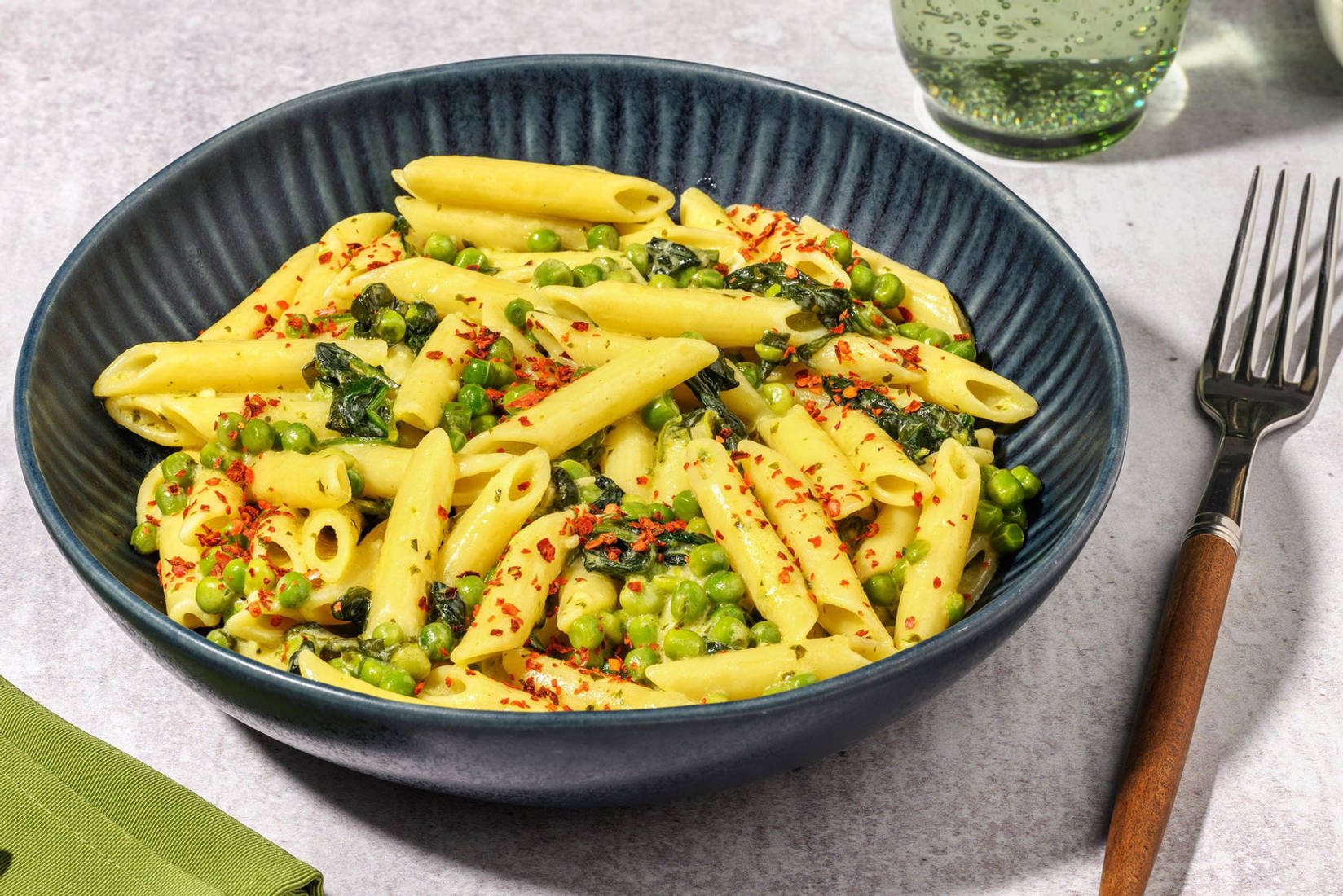 Pronto Pesto Bacon Pasta Verde