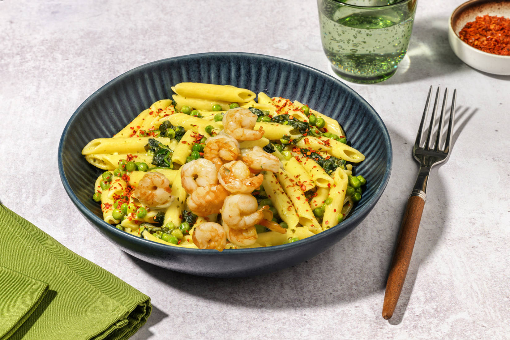 Pronto Pesto Prawn Pasta Verde