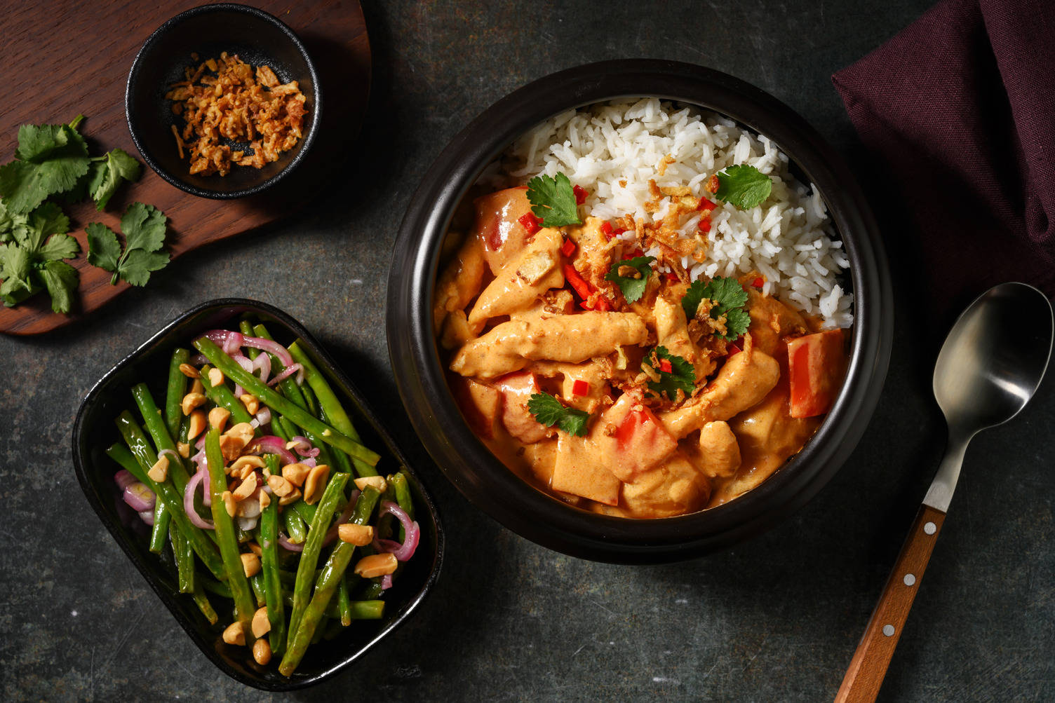Thailändsk panangcurry på kyckling