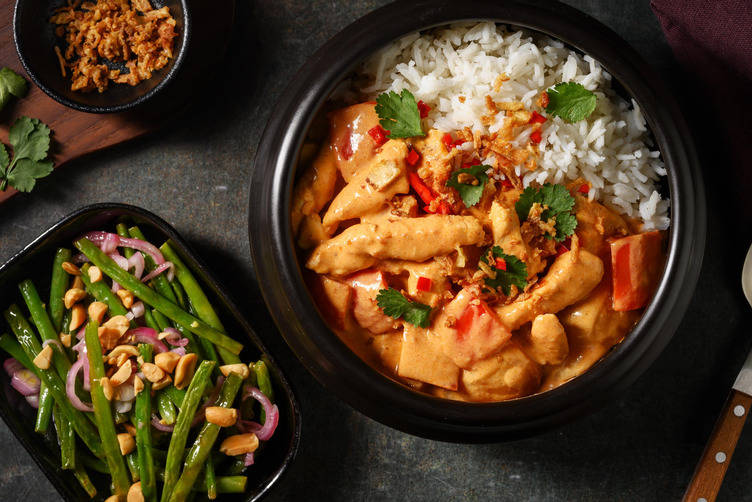 Thailändsk panangcurry på kyckling