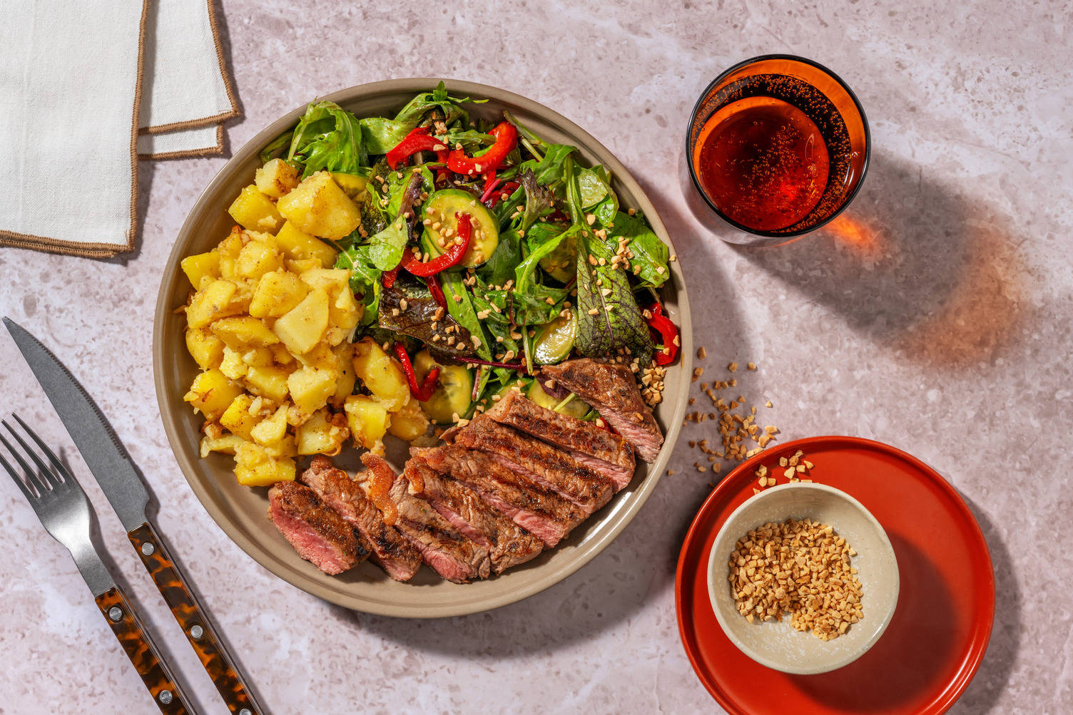 Sizzling Double Satay Beef & Capsicum Salad