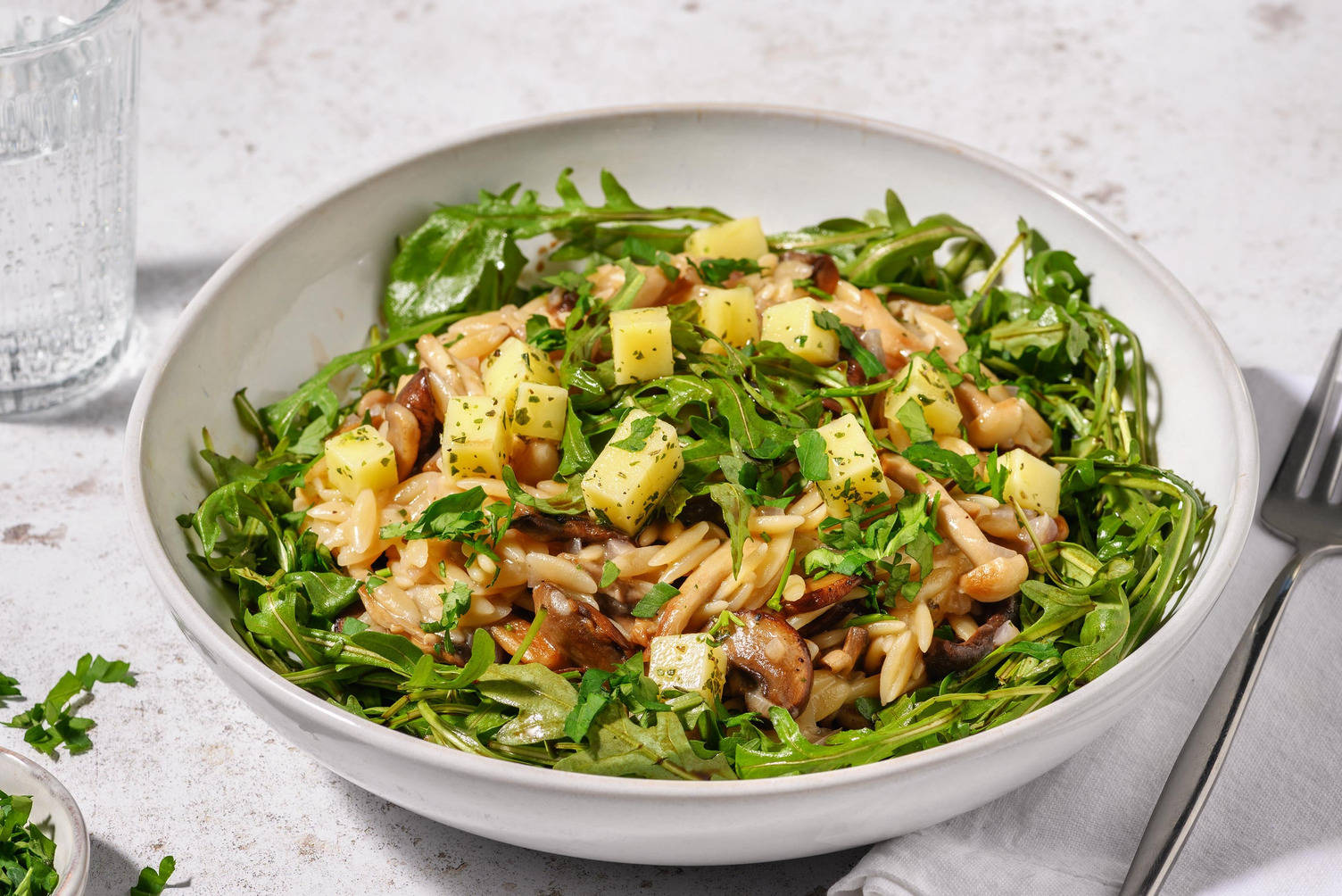 Orzotto aux champignons des bois