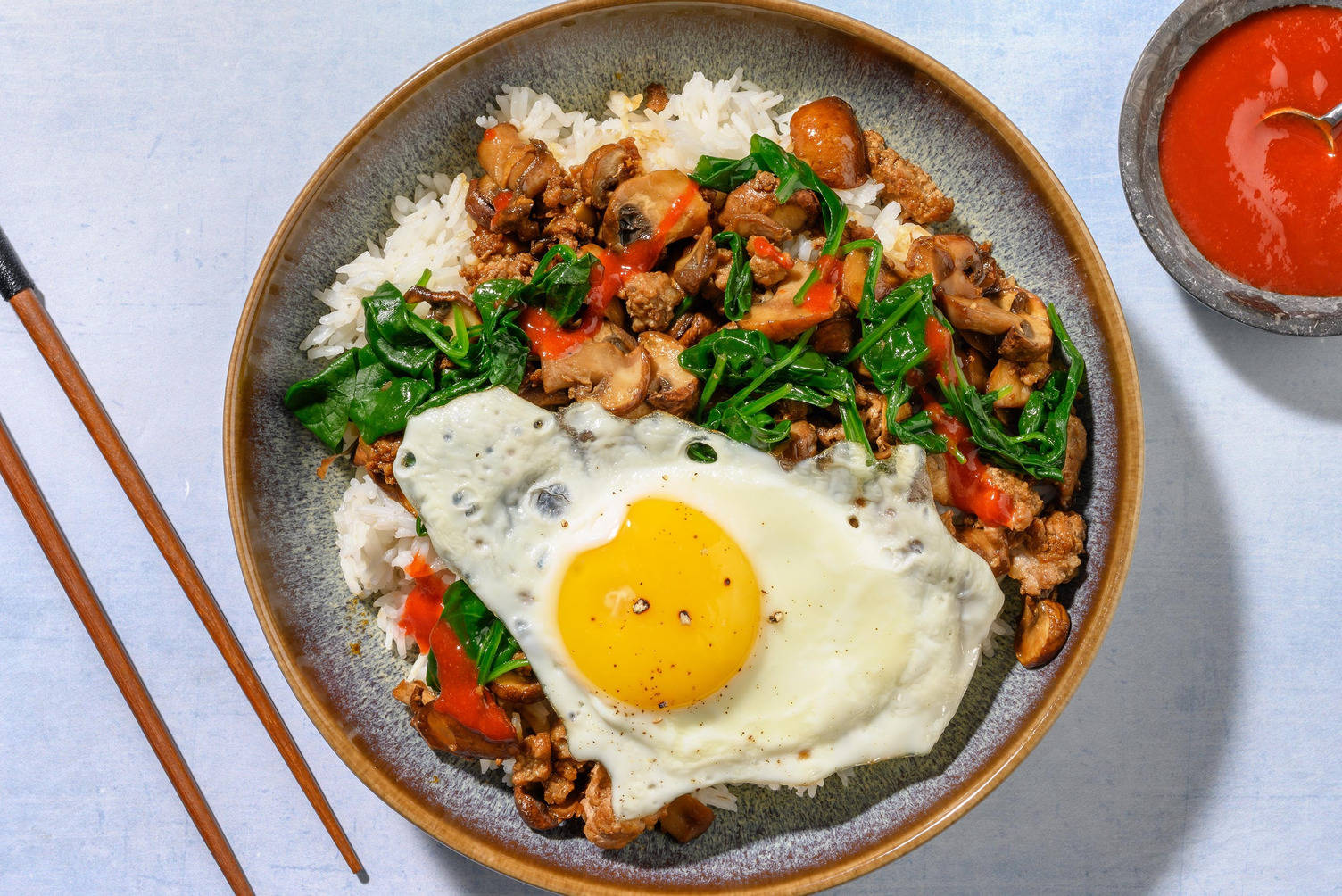 Bibimbap - scodella di carne e riso alla coreana