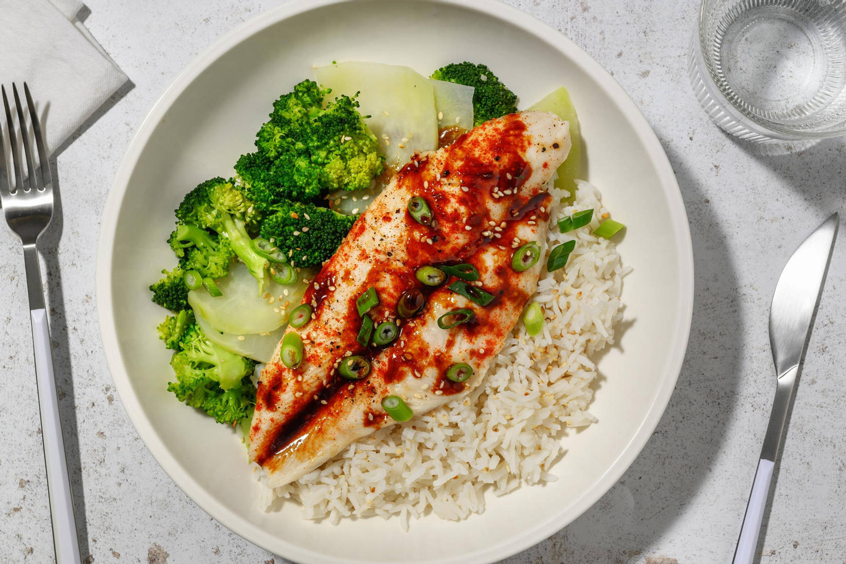 Fisch-Deopbab in süßer Soja-Soße