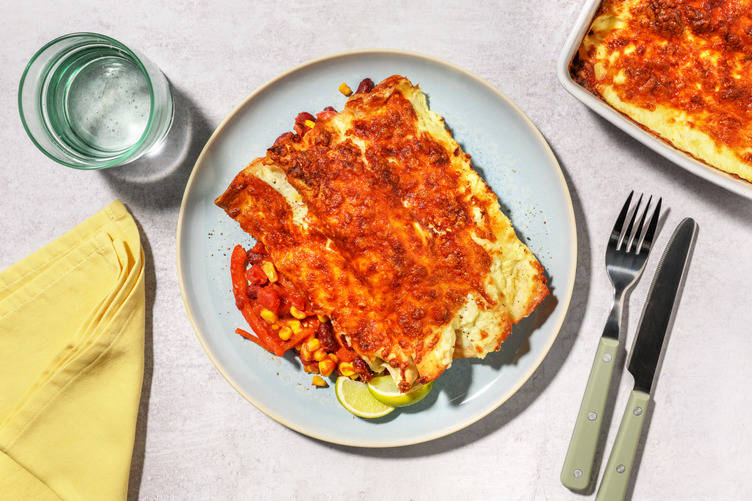Cheese and Bean Enchiladas