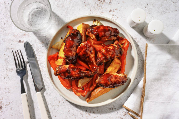 Alitas de pollo con salsa de chipotle y miel