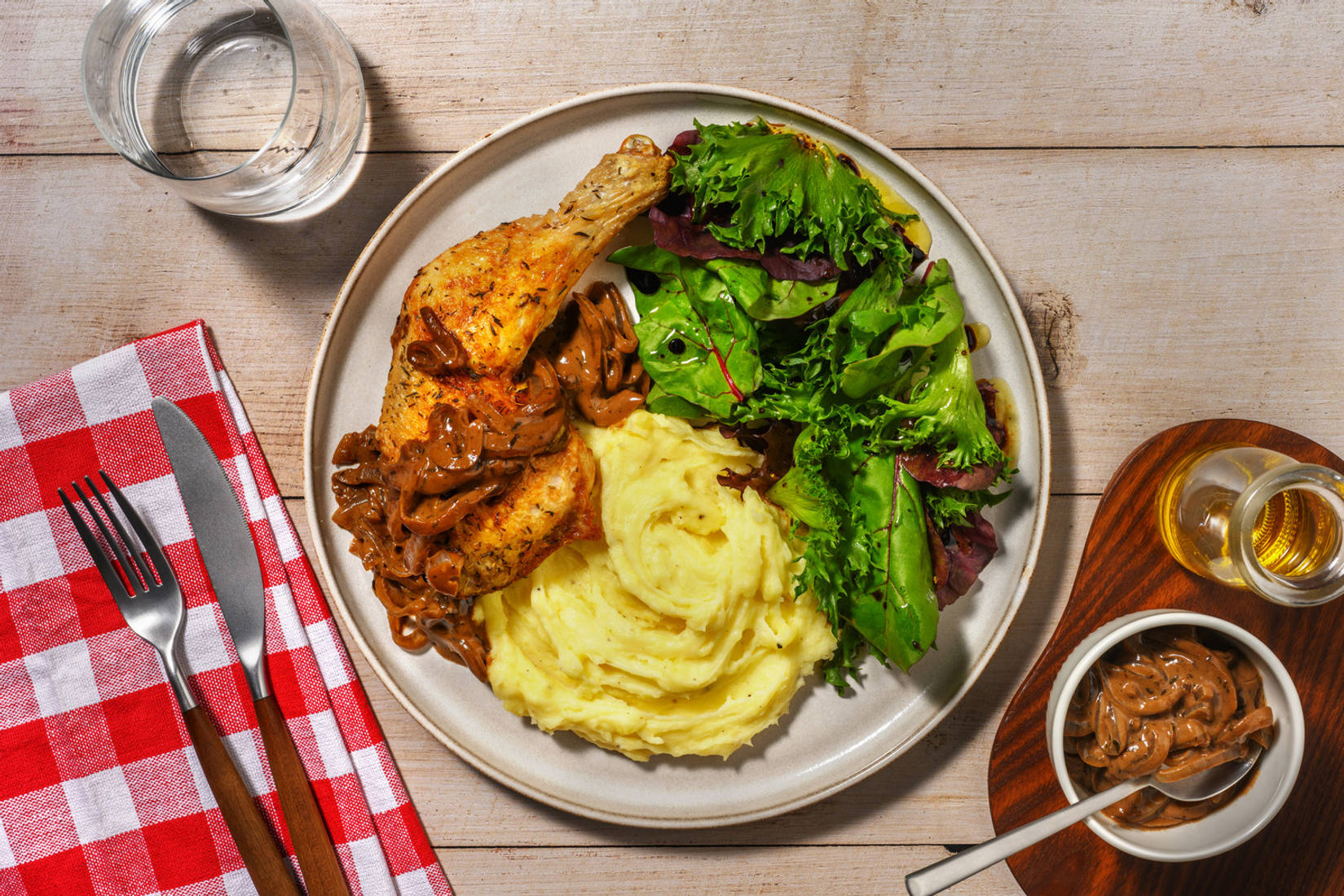 Cuisse de poulet & aligot au cantal AOP