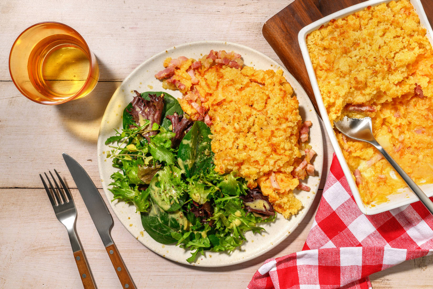 Crumble de patate douce à l'Ossau-Iraty AOP