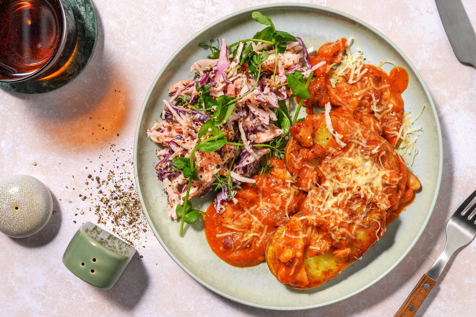 Smoky Gochujang and BBQ Bean Jacket Potato