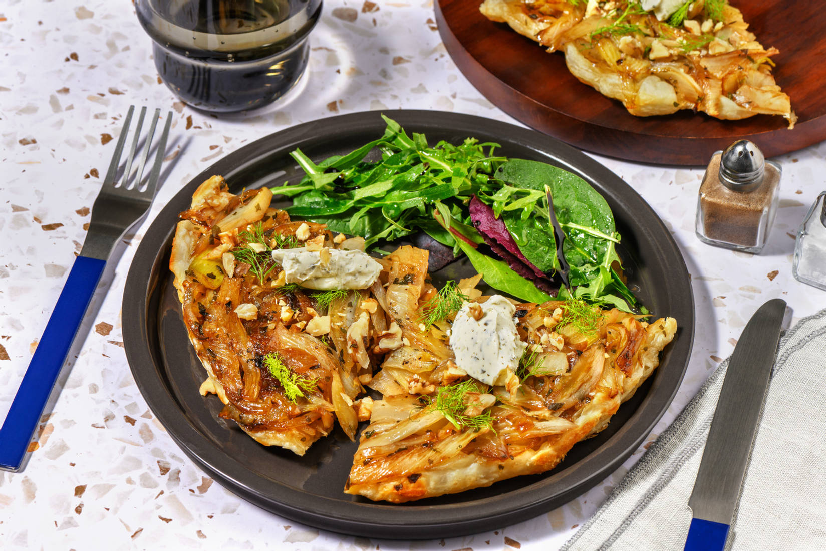 Tarte fine au fenouil façon tatin