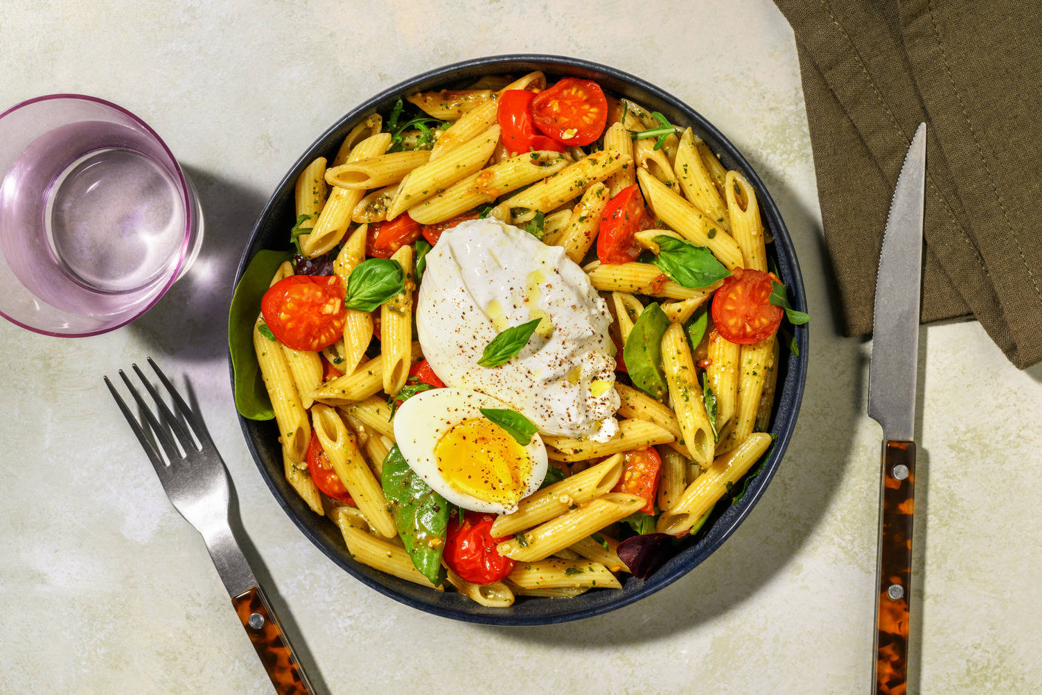 La Puglia : penne, burrata & basilic