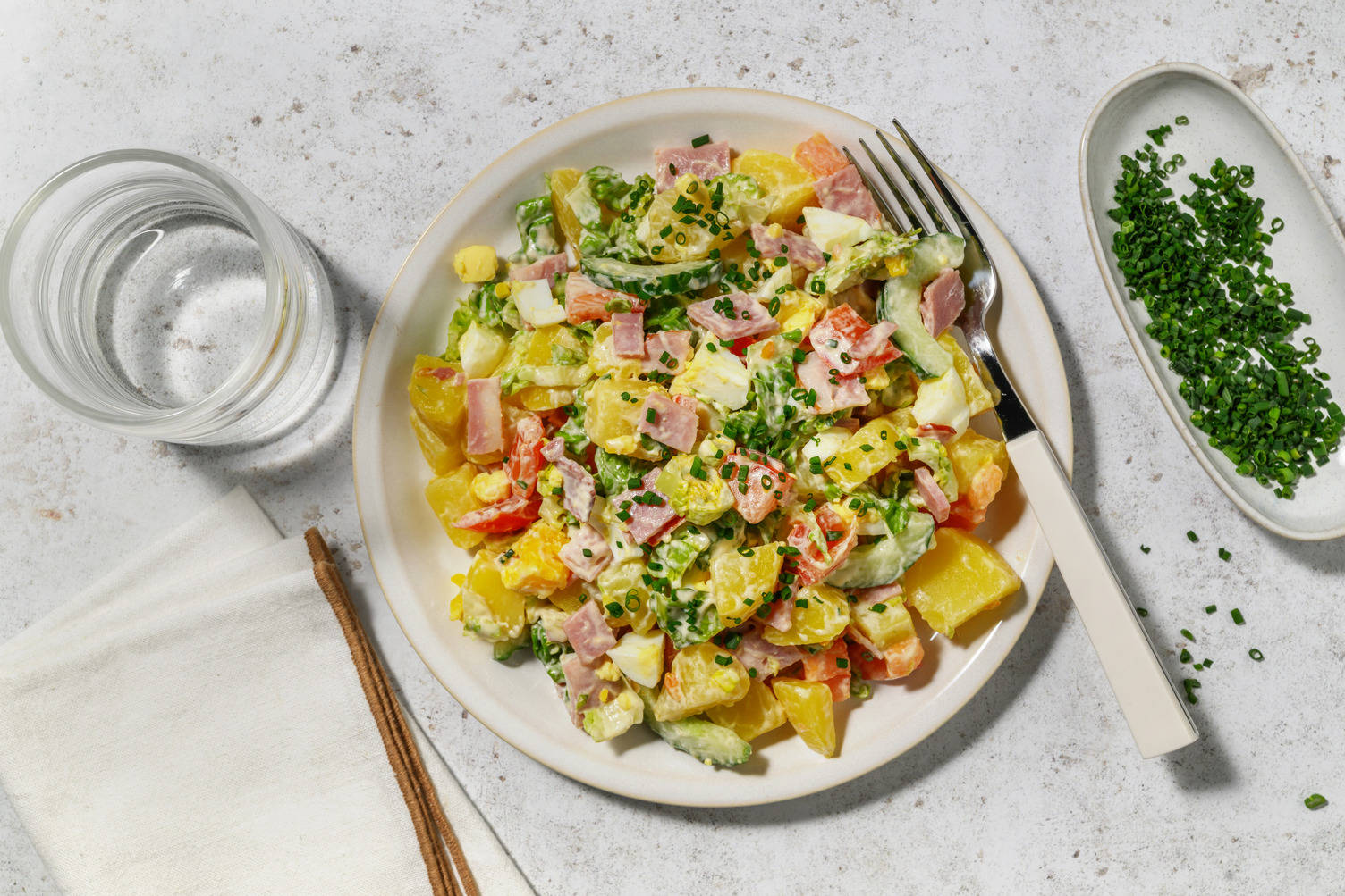 La piémontaise au jambon pour Papa