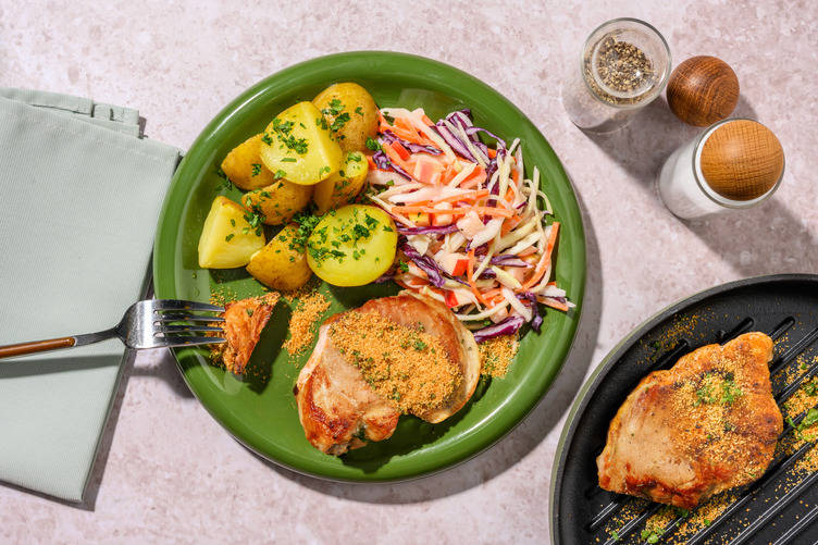 Bio-Schweinefilet mit Knusperbrösel-Topping