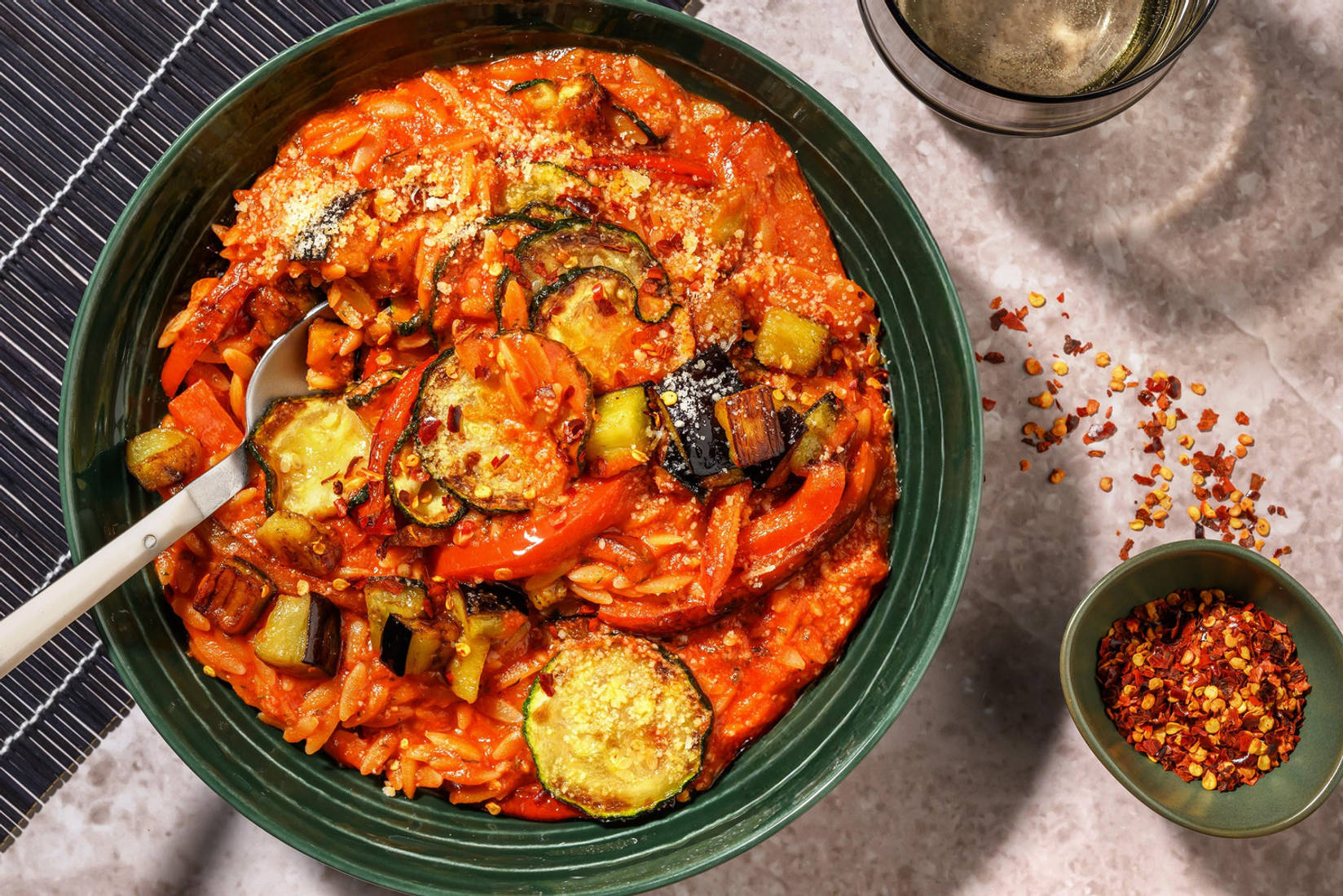 Hearty Ratatouille Inspired Orzo