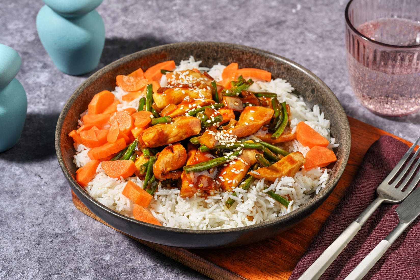 Poulet in Teriyaki-Zitronengras-Sauce