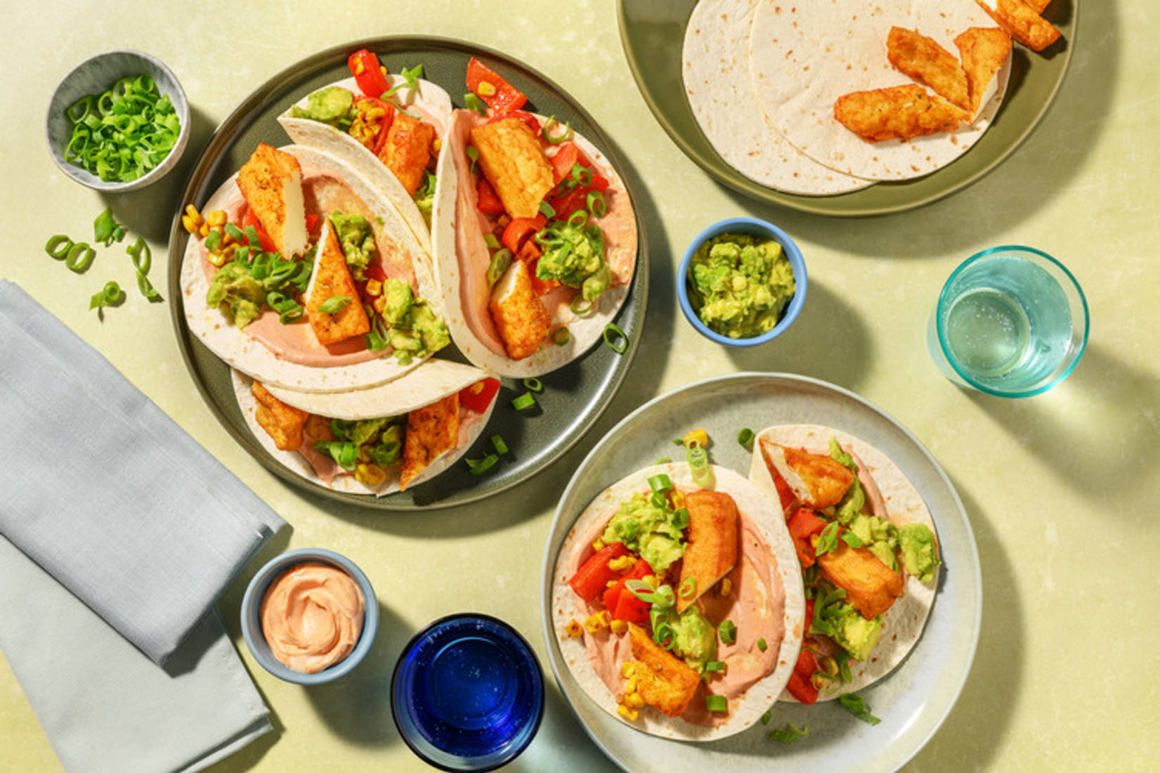 Sweetcorn and Bell Pepper Tacos with Irish Chicken