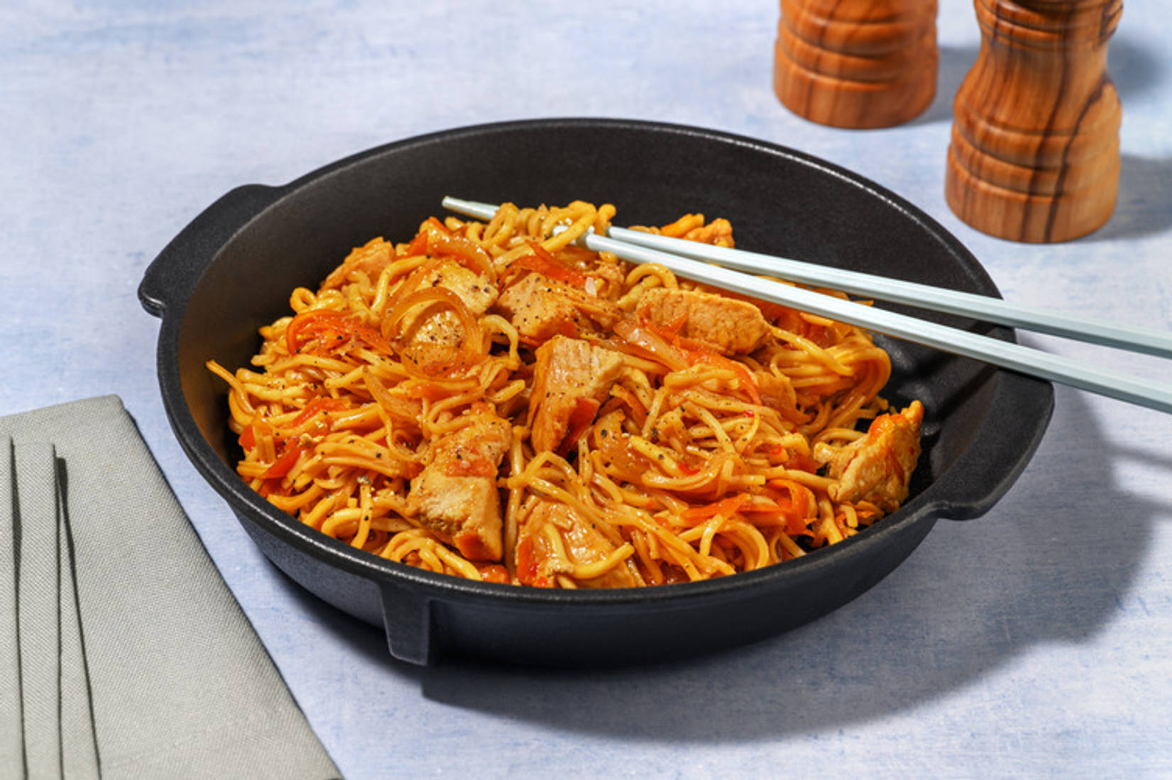 Wok de dinde au cumin à la chinoise