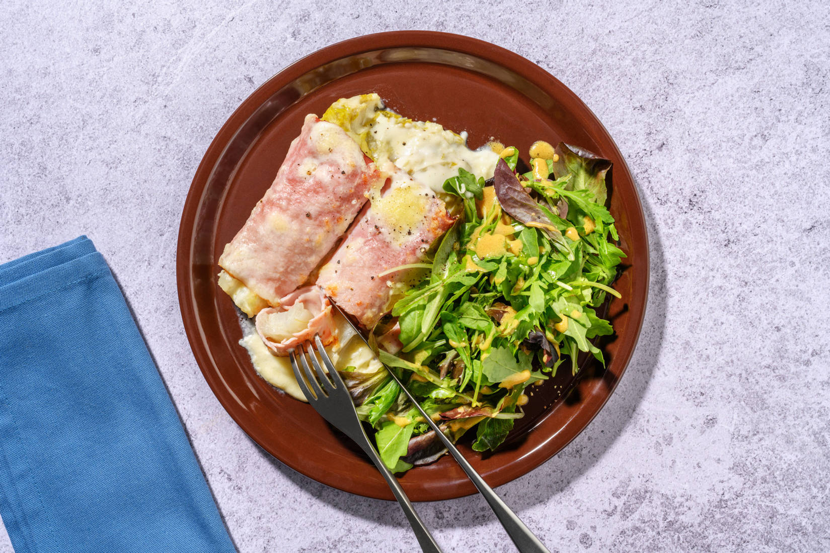 Endives au jambon gratinées