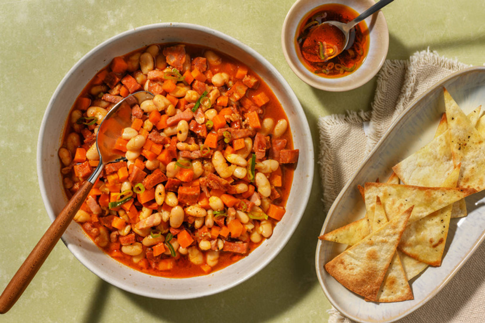 Soupe au chorizo, haricots & paprika