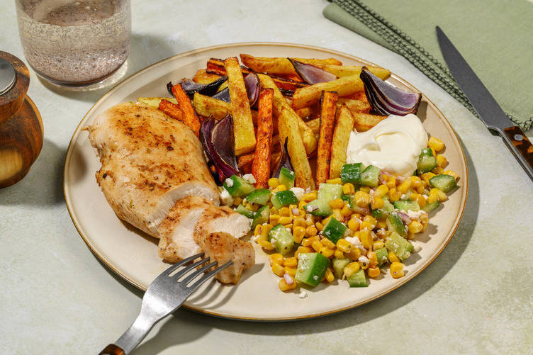 Dinde grillée au piri piri & frites