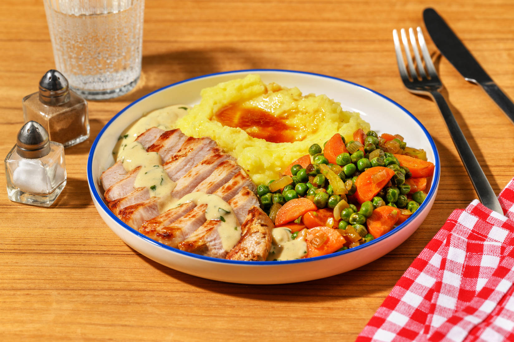 Porc grillé & sauce persil-avoine du comptoir