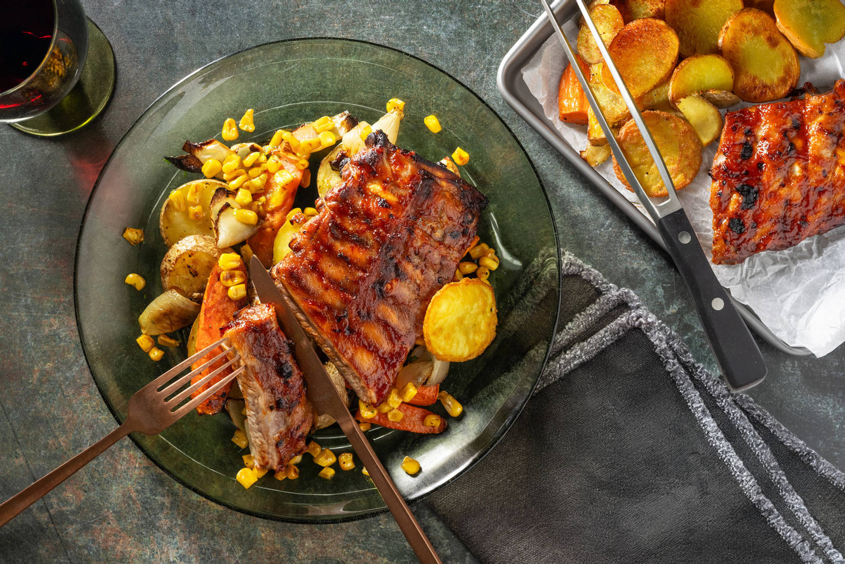 Costillas de cerdo a la barbacoa