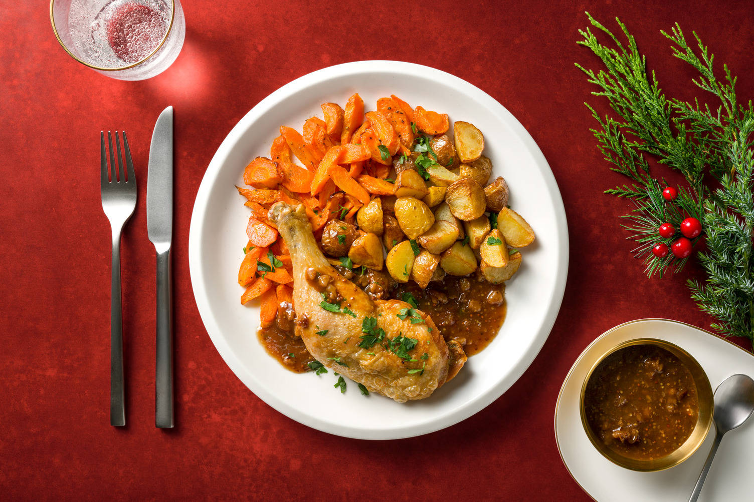 Cuisse de poulet Label Rouge rôtie & sauce figue